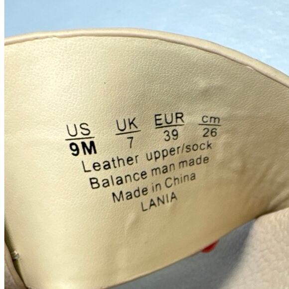 Com & Sense Cream Leather Flip Flops women sz 9 - Picture 7 of 7